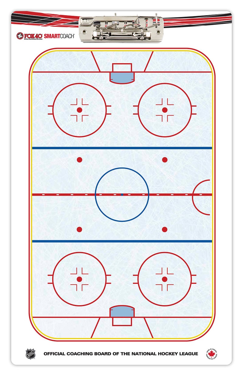 Fox 40 SCHOOLS Ice Hockey clipboards, BLUE, WHITE, RED - Image 1